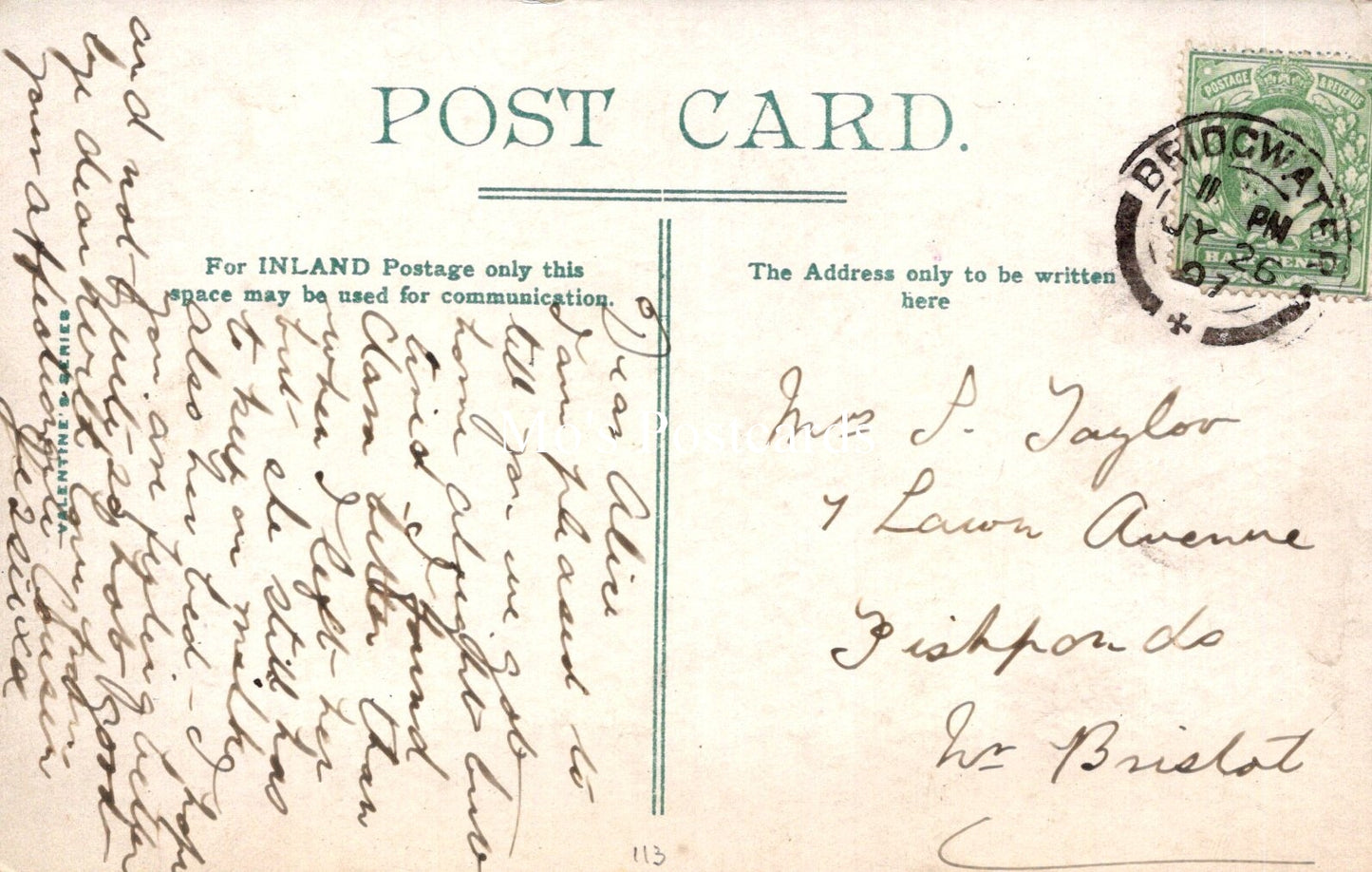 Somerset Postcard - River Parret, Bridgwater   SW18191