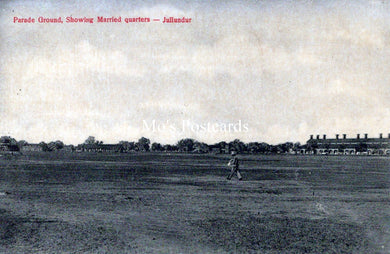 India Postcard - Jullundur Parade Ground, Showing Married Quarters  SW18208