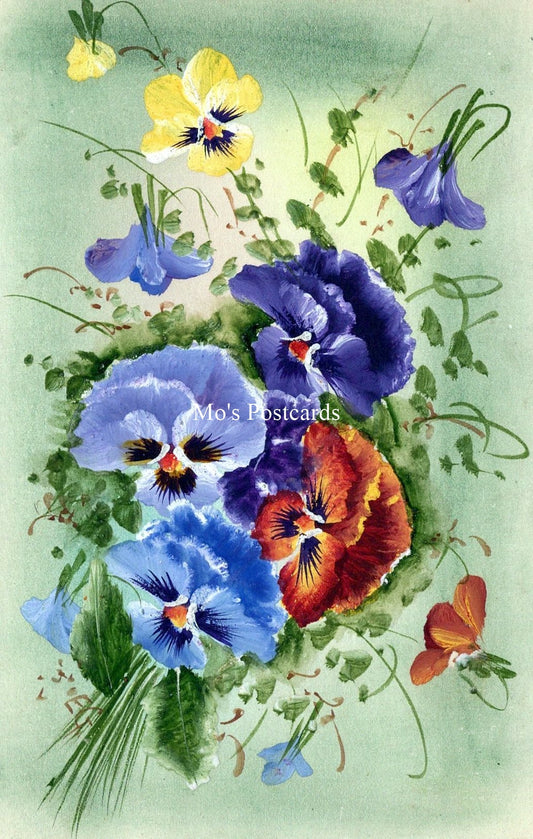 Nature Postcard - Beautiful Hand Painted Flowers  SW18228