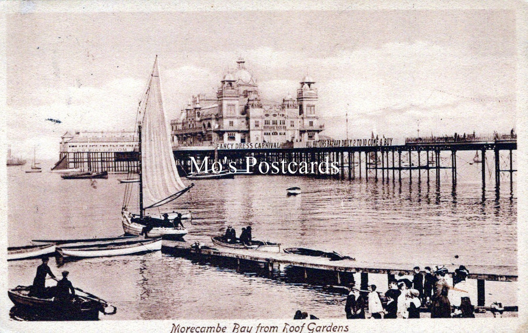 Lancashire Postcard - Morecambe Bay From Roof Gardens  SW18231