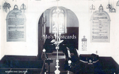 Hampshire Postcard - Interior of Abbotts Ann Church SW18232