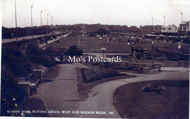 Sussex Postcard - Bognor Regis, Marine Park Putting Green  SW18234