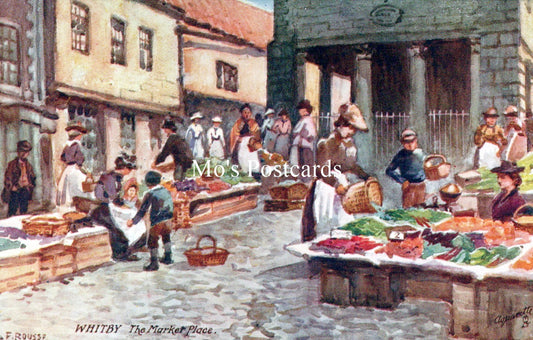 Yorkshire Postcard - Whitby, The Market Place   SW18248