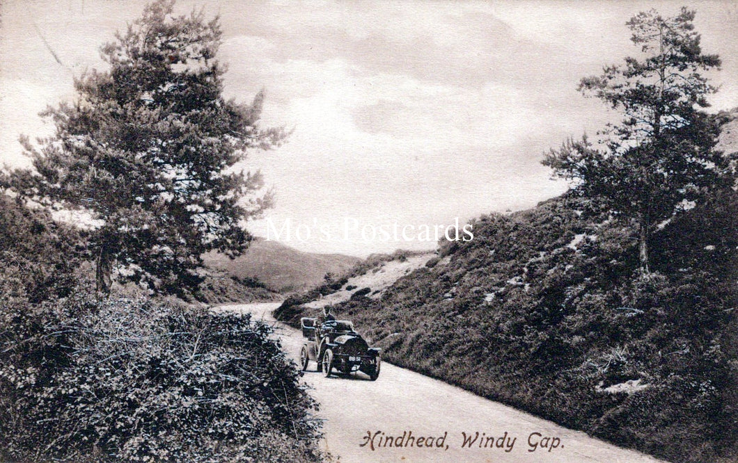 Surrey Postcard - Vintage Car, Windy Gap, Hindhead  SW18261 