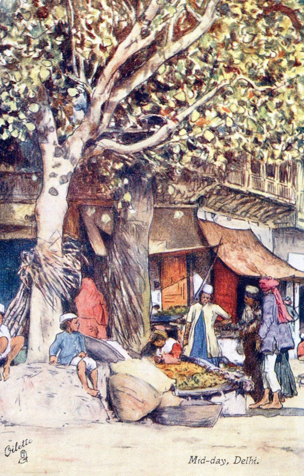 India Postcard - Mid-day, Delhi, Native Life in India  SW18426