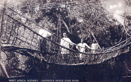 Africa Postcard - West Africa Scenery, Hammock Bridge Over River  SW18430