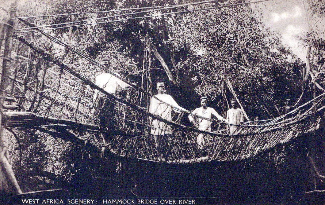 Africa Postcard - West Africa Scenery, Hammock Bridge Over River  SW18430