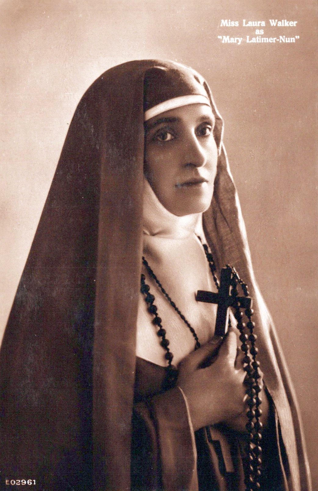 Actress Postcard - Miss Laura Walker as Mary Latimer-Nun  SW18442