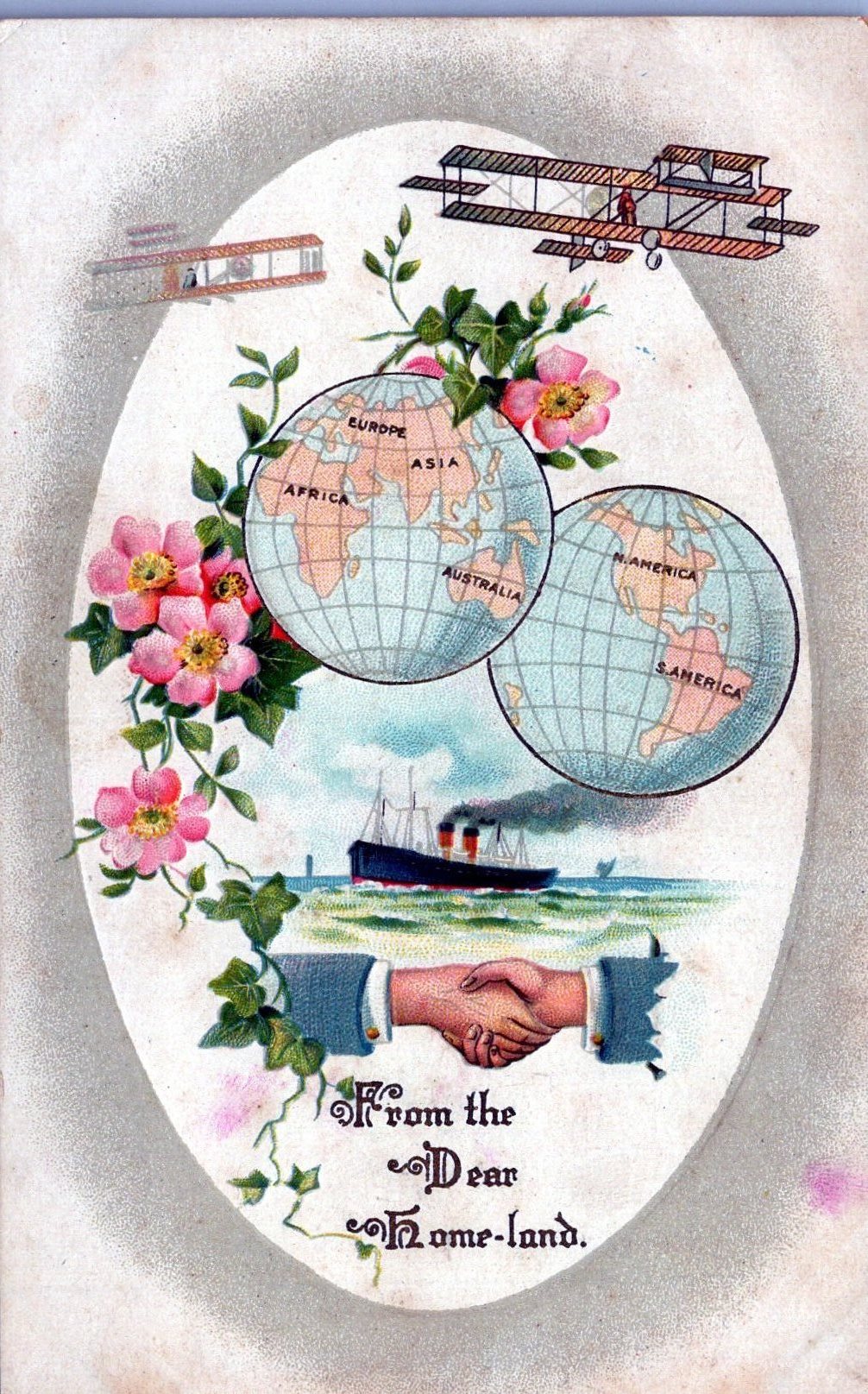 Greetings Postcard - Hands Across The Sea and Air  SW18445