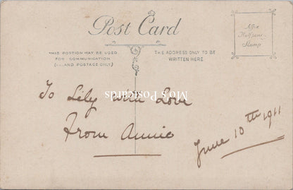 Ancestors Postcard - Couple Posing Outdoors in 1911 -  SW16970