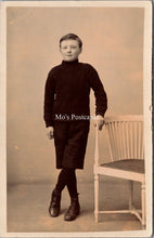 Load image into Gallery viewer, Ancestors Postcard - Young Boy Wearing Shorts and Sweater   SW16848
