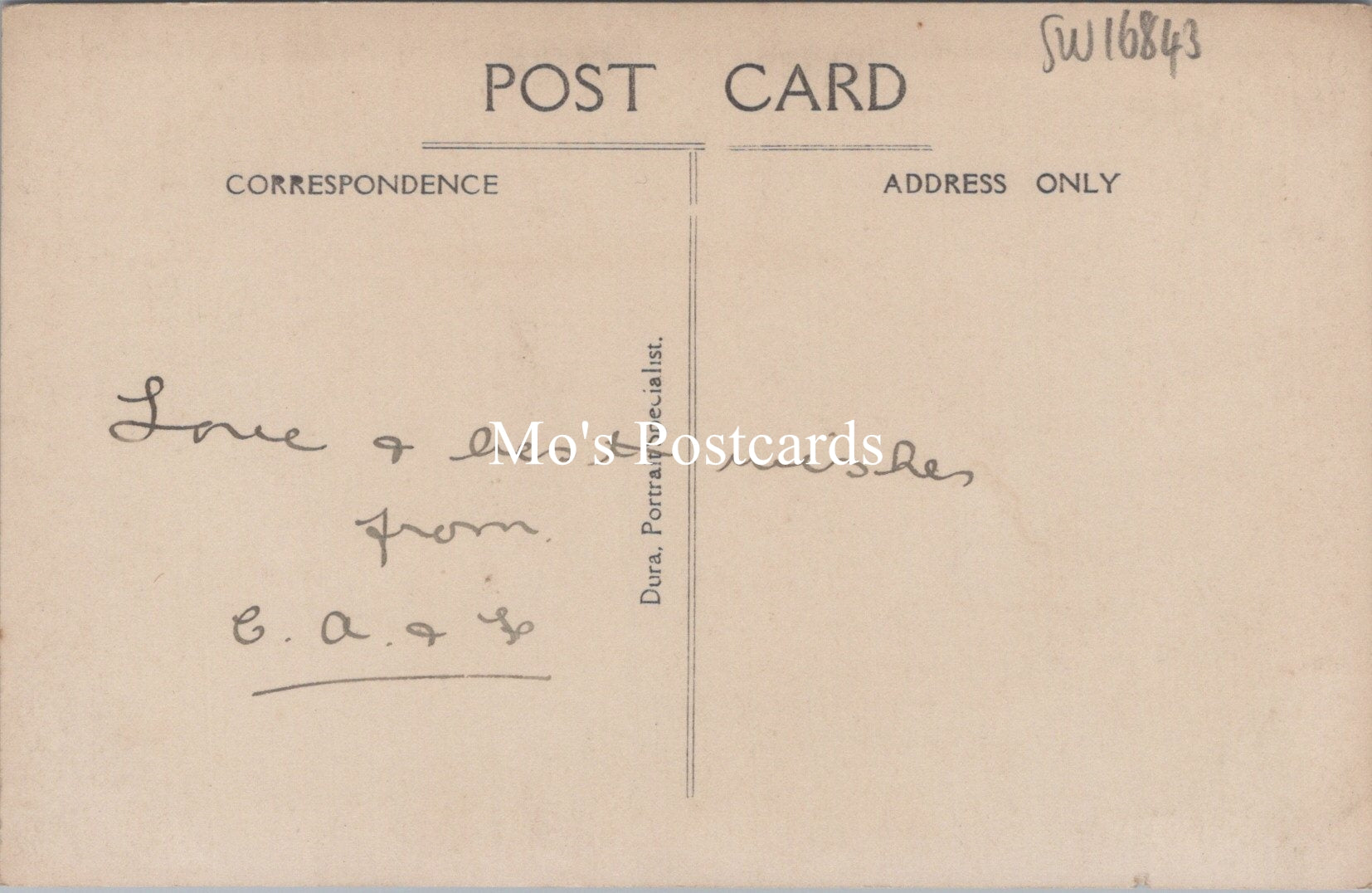 Ancestors Postcard - Young Girl Wearing a Dress Stood on a Couch  SW16843
