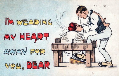 Romance Postcard - I'm Wearing My Heart Away For You Dear  SW18406