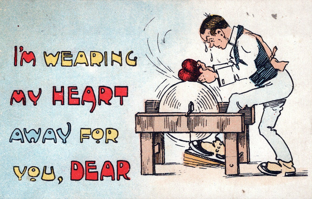Romance Postcard - I'm Wearing My Heart Away For You Dear  SW18406