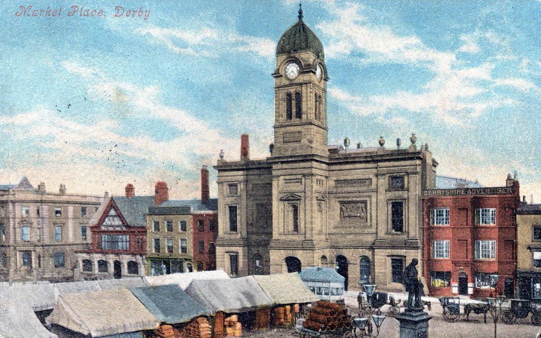 Derbyshire Postcard - Market Place, Derby   SW18415
