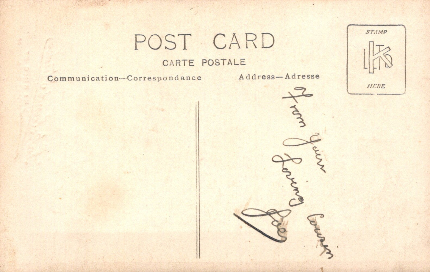 Ancestors Postcard - Suited Young Man, Whitehaven Photographer SW18468