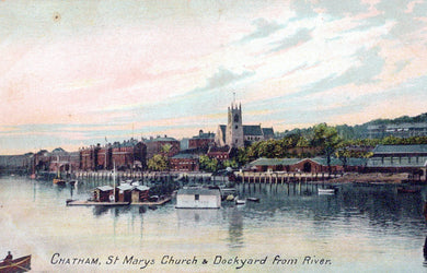 Kent Postcard - Chatham, St Marys Church and Dockyard  SW18480