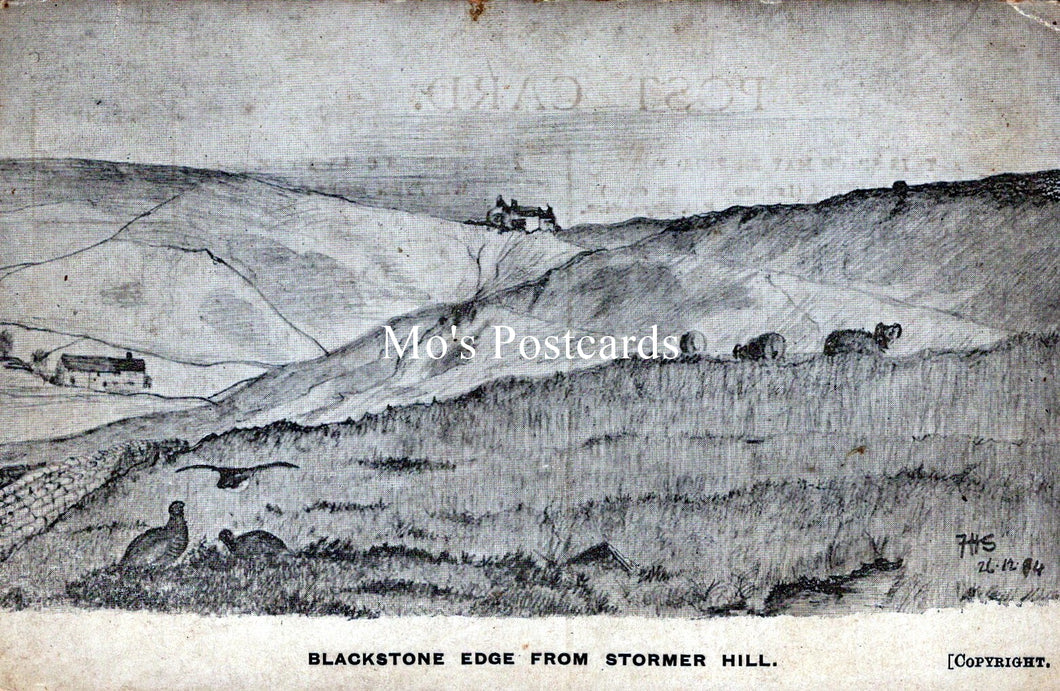 Yorkshire Postcard - Blackstone Edge From Stormer Hill  SW18509