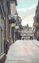 Load image into Gallery viewer, Lincolnshire Postcard - Steep Hill, Lincoln   SW18524

