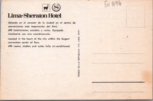 Load image into Gallery viewer, Peru Postcard - Lima-Sheraton Hotel SW16916
