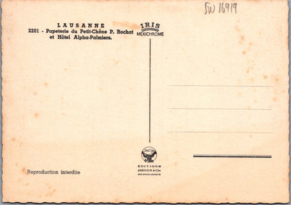 Switzerland Postcard - Lausanne, Hotel Alpha-Palmiers SW16919