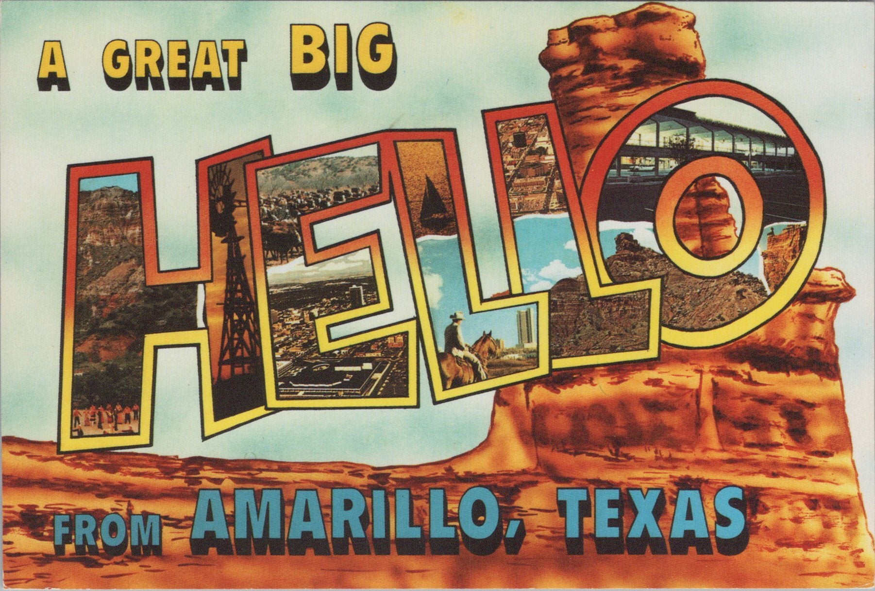 America Postcard - Hello From Amarillo, Texas  SW16920
