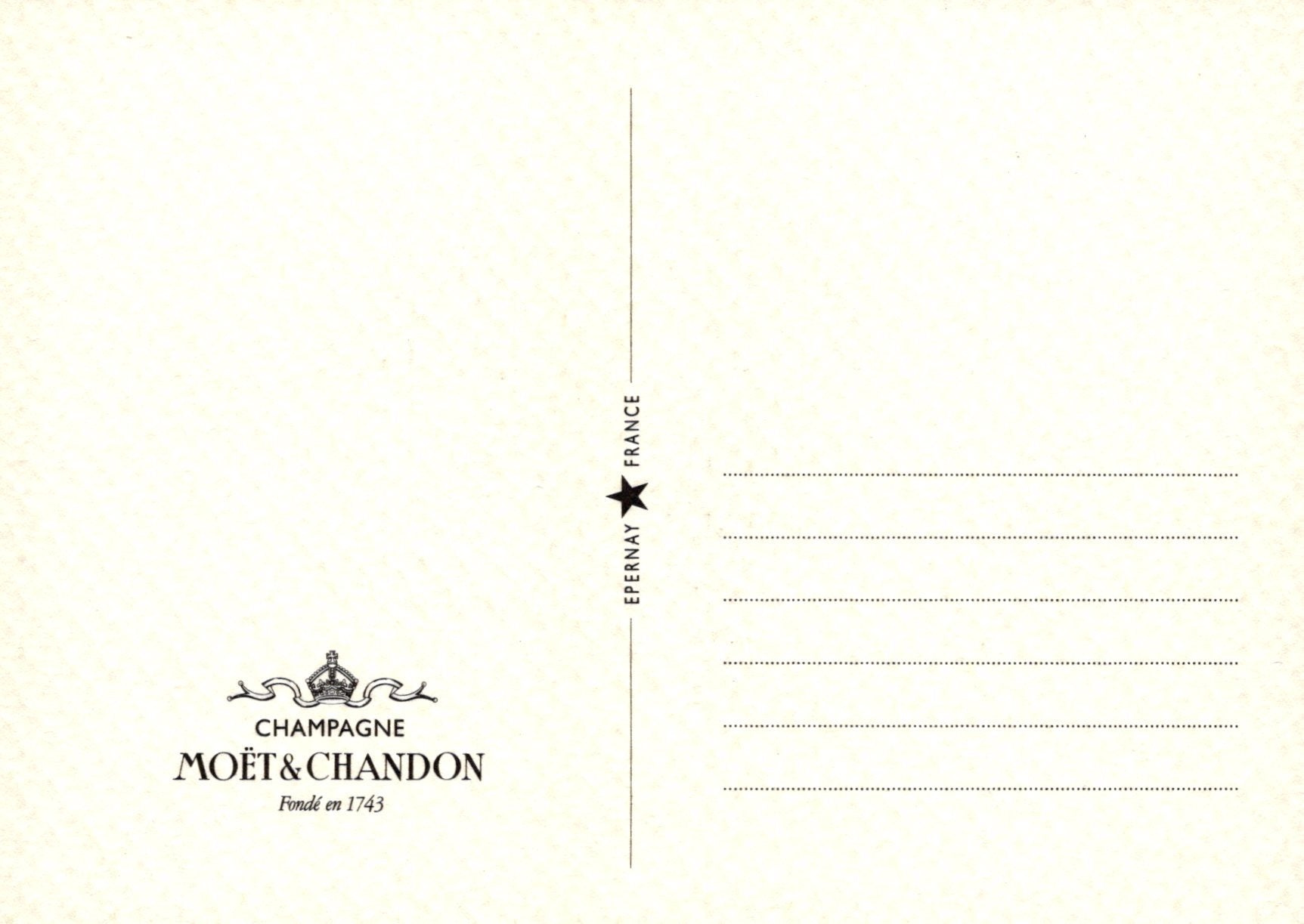 Moët & Chandon champagne branding on a white background with text and logo.