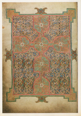 British Library Postcard - The Lindisfarne Gospels  SW19592