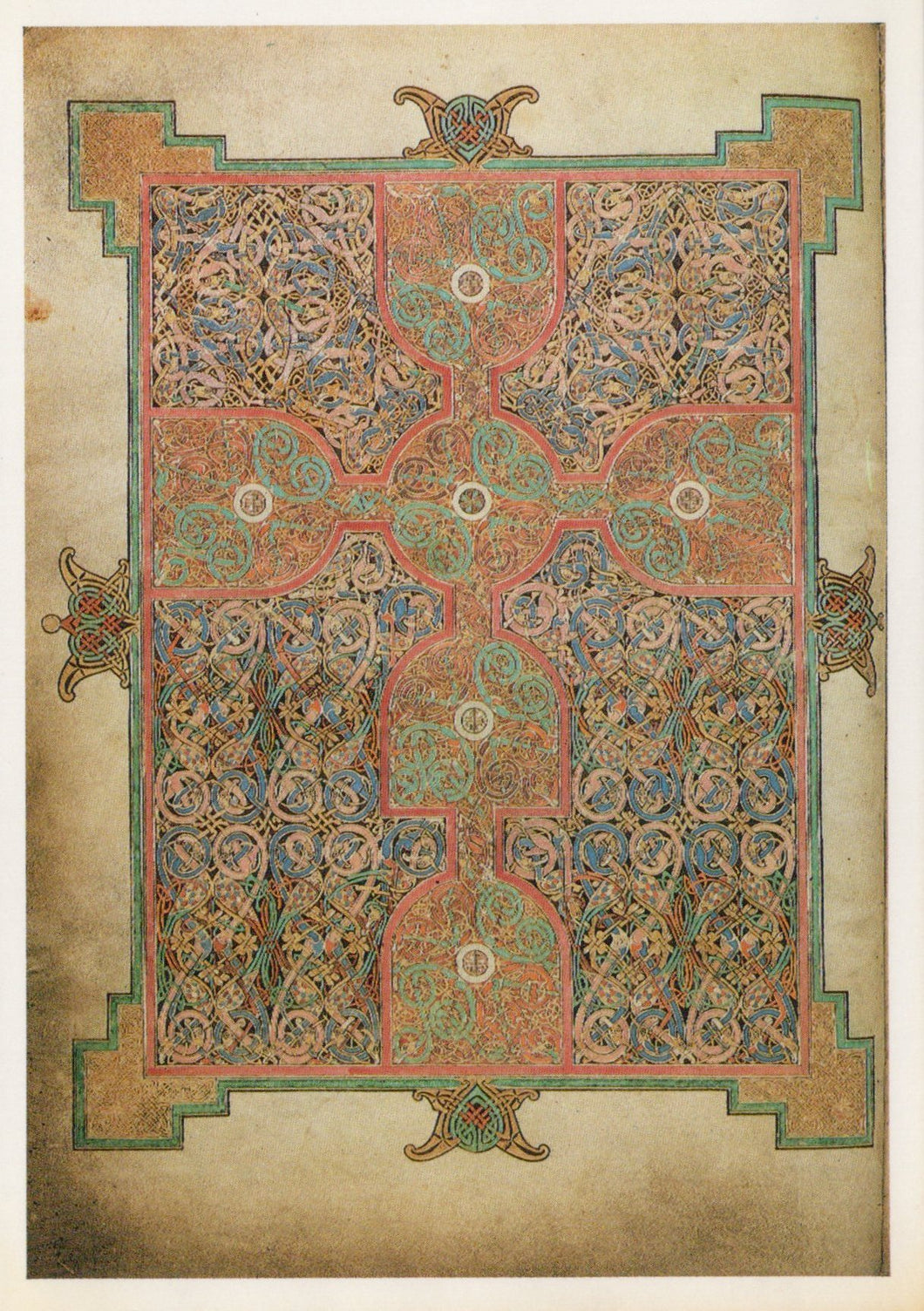 British Library Postcard - The Lindisfarne Gospels  SW19592