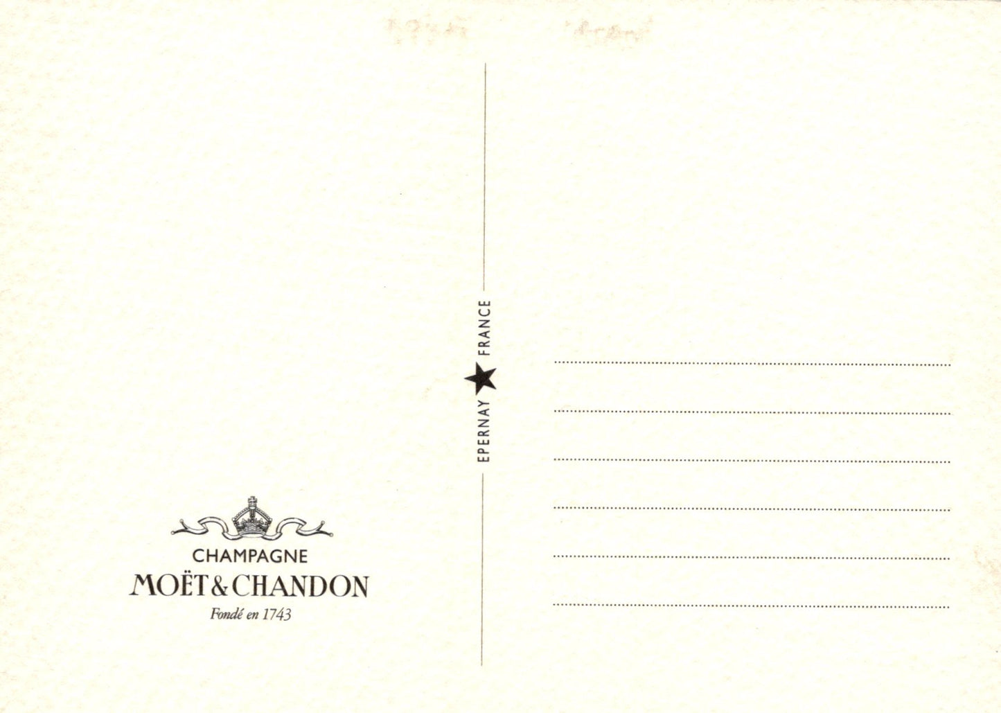 Food & Drink Postcard - Alcohol, Champagne, Moet & Chandon SW19599