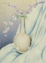 Load image into Gallery viewer, Decorative vase with flowers on a textured fabric background
