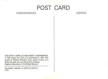 Black text on a white background of a postcard with correspondence and address details.