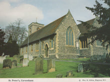 Load image into Gallery viewer, St. Peter&#39;s Church in Caversham with gravestones in the foreground
