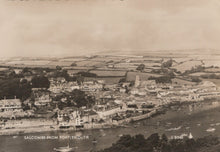 Load image into Gallery viewer, Vintage aerial view of Salcombe from Fortlemouth, showing a coastal town with buildings and a river.

