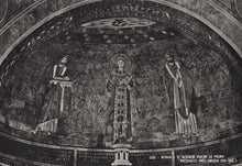 Load image into Gallery viewer, Mosaic of three figures in a religious setting with text below
