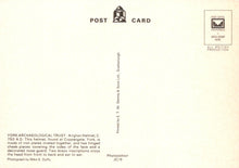 Load image into Gallery viewer, Back of a postcard with text and a logo, featuring a gradient background.
