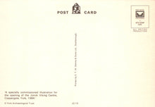 Load image into Gallery viewer, Back of a postcard with text and a logo, featuring &#39;Post Card&#39; and &#39;York Archaeological Trust&#39;.
