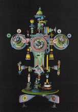 Load image into Gallery viewer, Colorful mechanical sculpture on a black background
