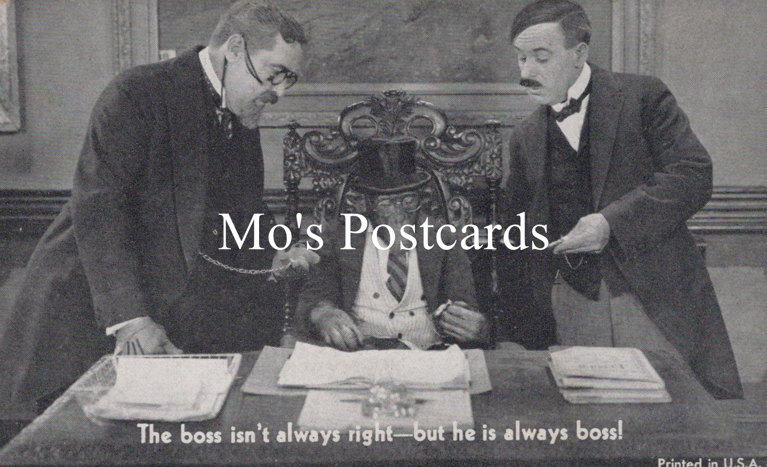 Humour Postcard - Chimpanzee Boss   SW18921