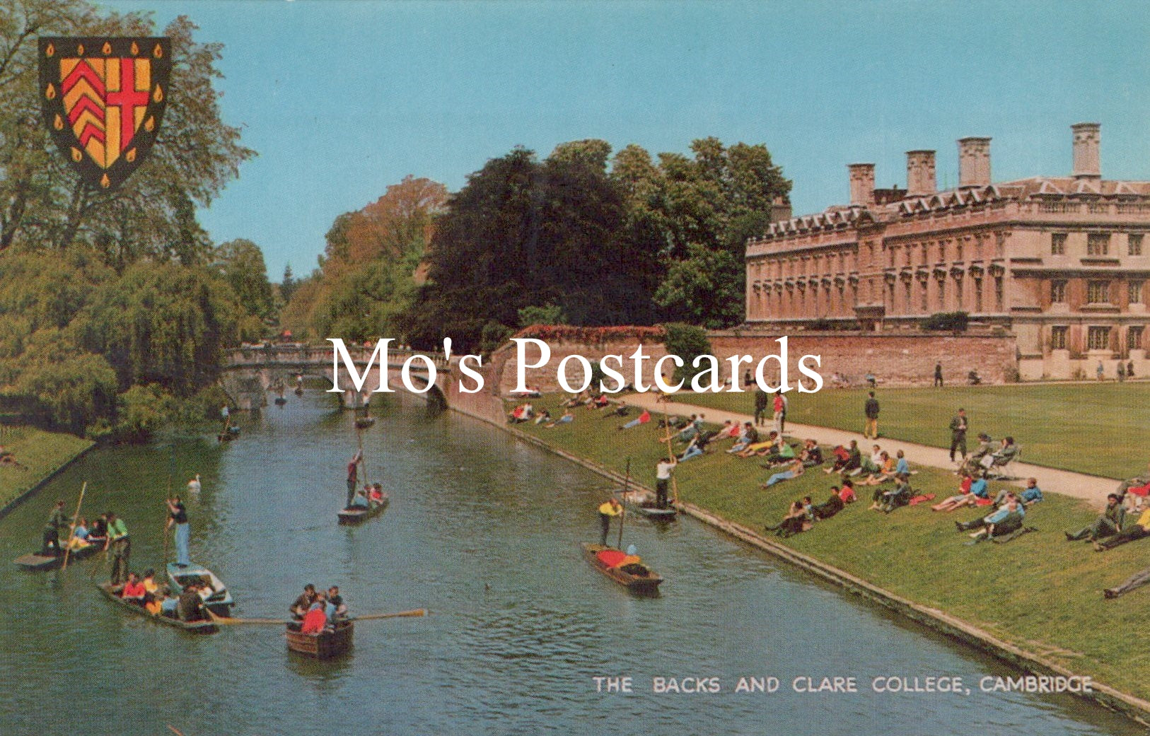 Cambridgeshire Postcard - Cambridge, The Backs and Clare College  SW18922