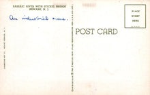 Load image into Gallery viewer, America Postcard - Passaic River With Stickel Bridge, Newark, New Jersey SW18943
