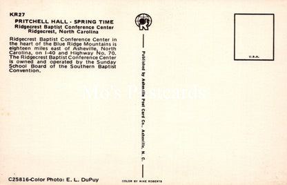 America Postcard - Pritchell Hall, Ridgecrest, North Carolina  SW18945