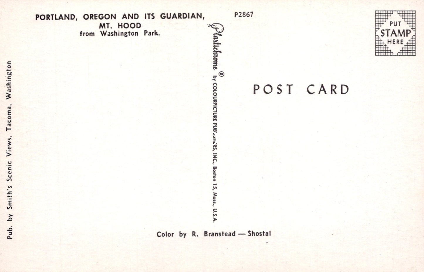 America Postcard - Portland, Oregon and It's Guardian Mt Hood   SW18946