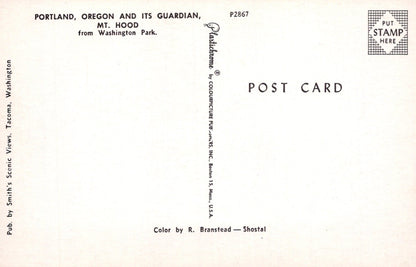 America Postcard - Portland, Oregon and It's Guardian Mt Hood   SW18946