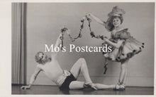 Load image into Gallery viewer, Vintage black and white photo of two dancers with &#39;Mo&#39;s Postcards&#39; text overlay.
