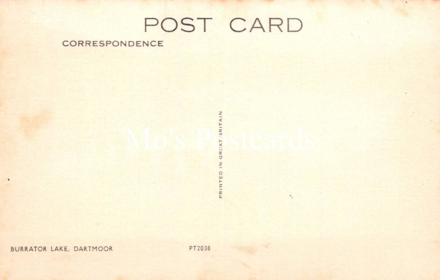 Vintage-style postcard with 'Post Card Correspondence' text on a beige background
