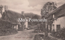 Load image into Gallery viewer, Vintage-style image of thatched cottages with &#39;Mo&#39;s Postcards&#39; text overlay.
