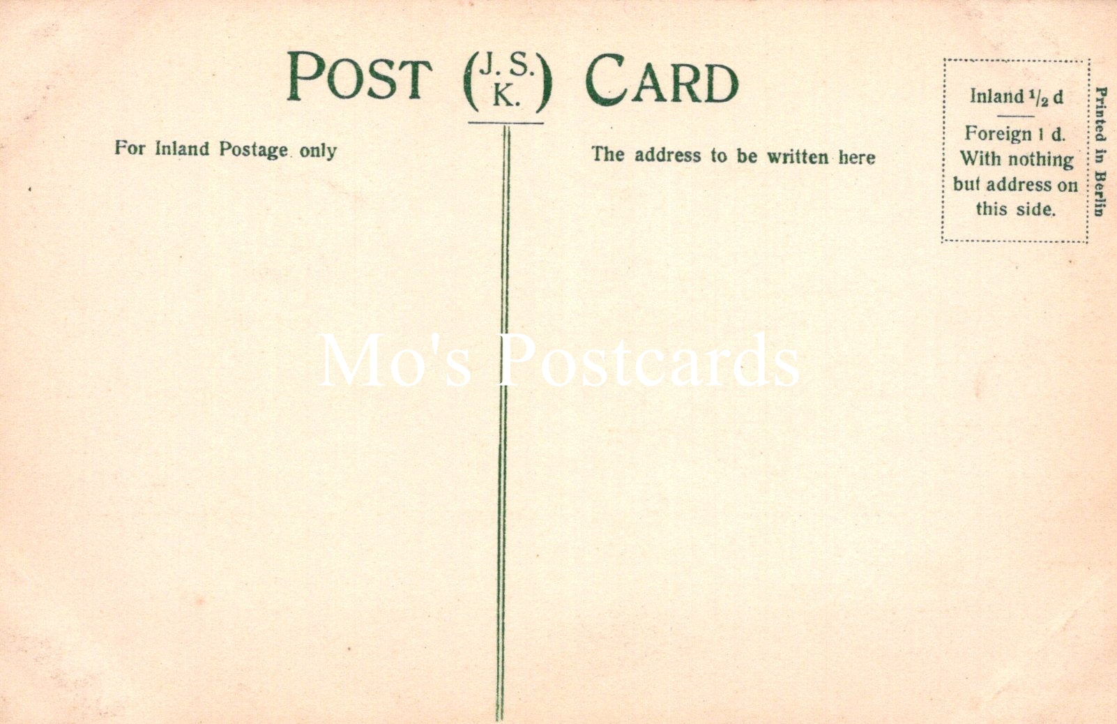 Vintage postcard with text and a gradient background
