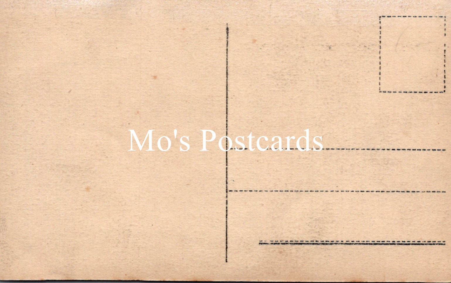 Brown paper with 'Mo's Postcards' text and postcard design elements.