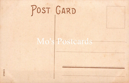 Vintage-style postcard with 'Mo's Postcards' branding on a beige background
